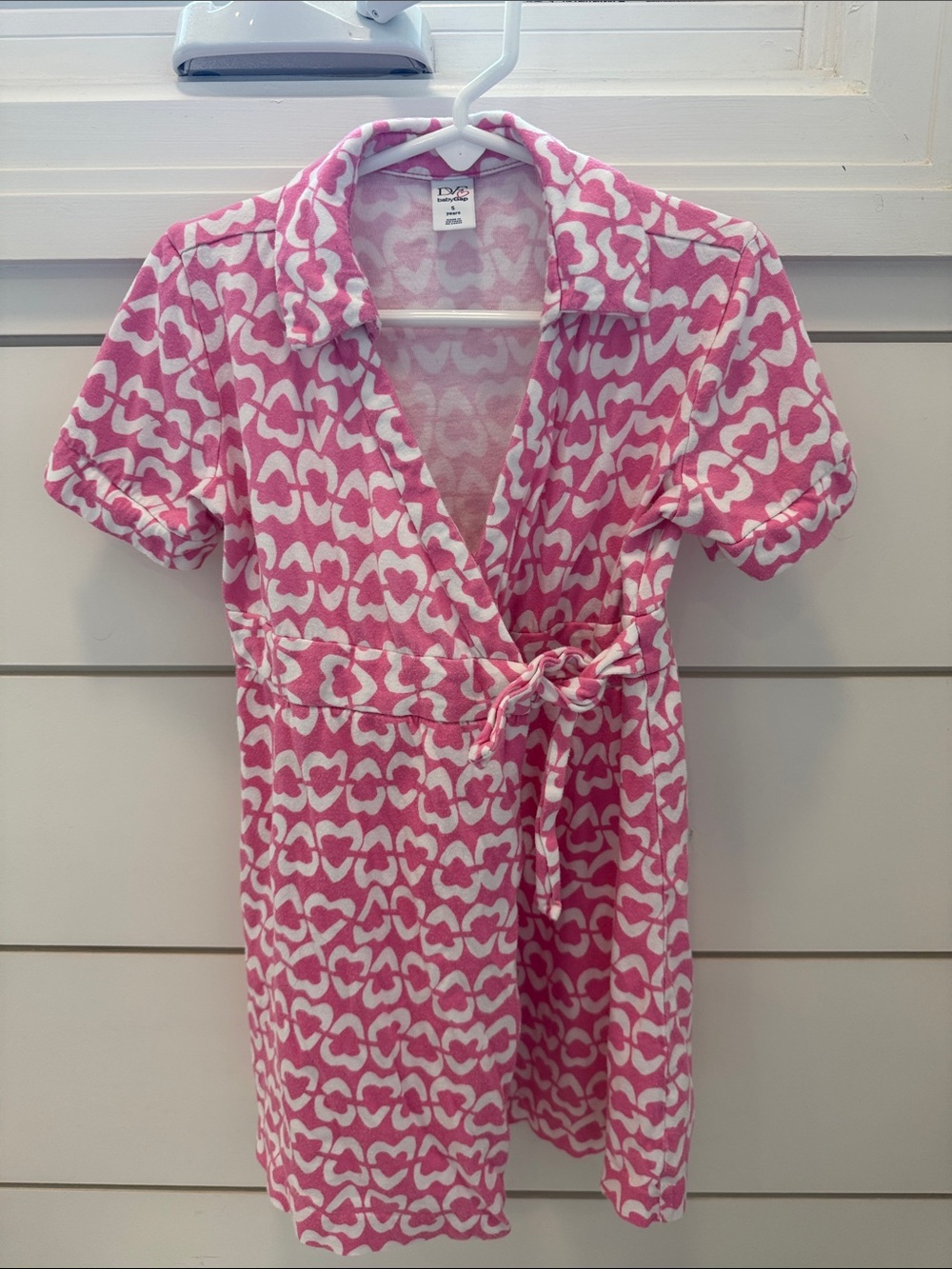 GAP Baby Pink and White Heart Print Top